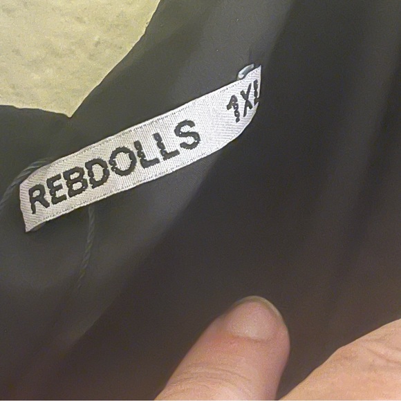 Size 1X Rebdolls black slip dress - Picture 5 of 5